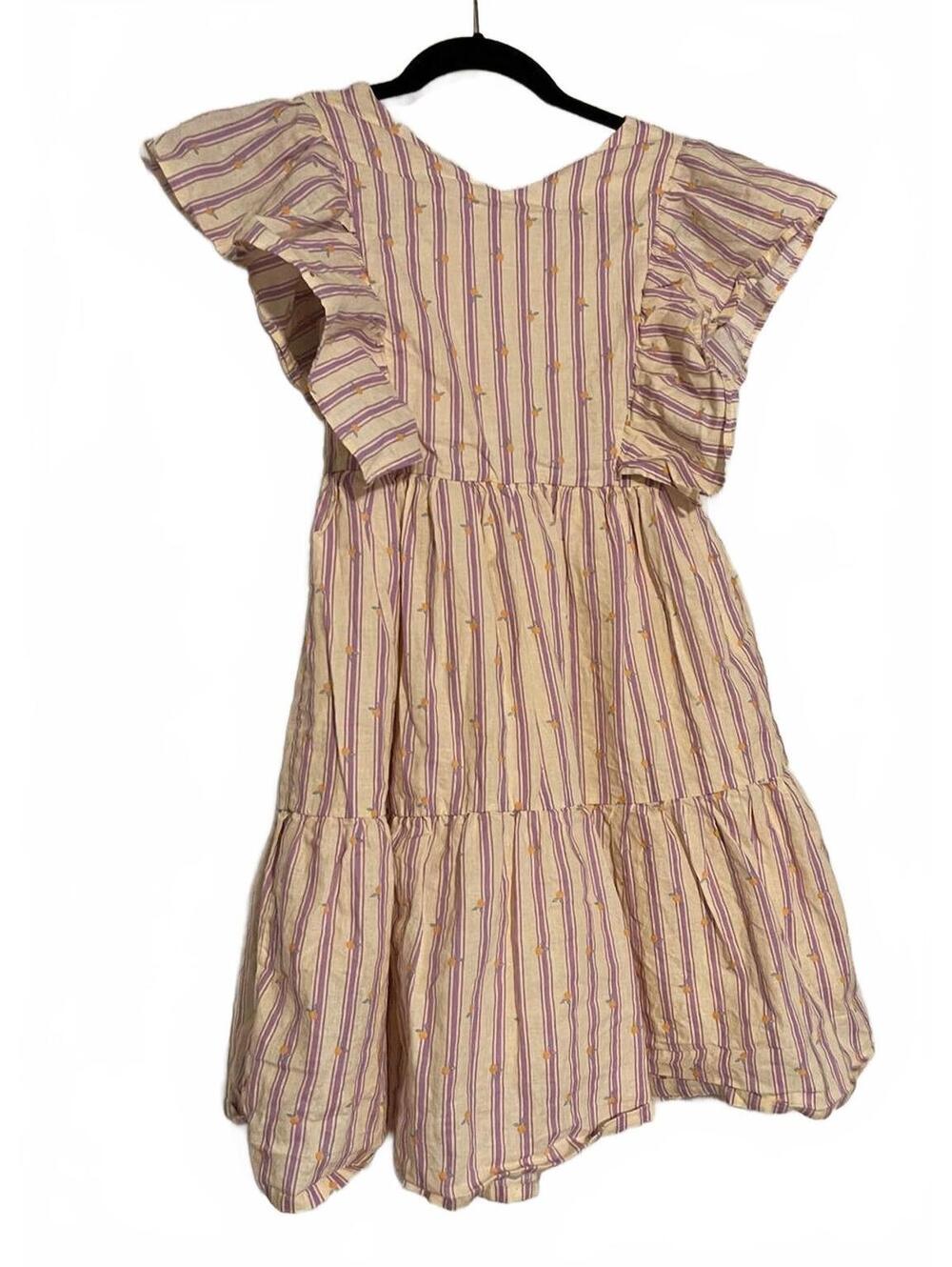 SerGENT Major Girls Striped Ruffle Sleeve Dress Size 11 Years